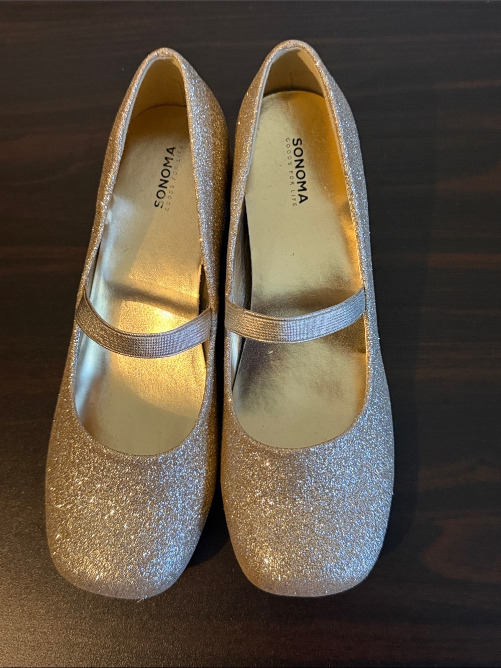 Sonoma Glitter Short Heels in Gold